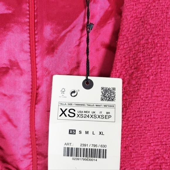ZARA fuchsia textured jumpsuit romper NWT barbie barbiecore blogger favorite - Picture 7 of 8